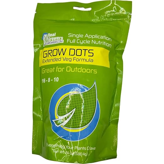 Real Growers Grow Dots Extended – Single Application Plant Food for Coco Coir & Soilless Media