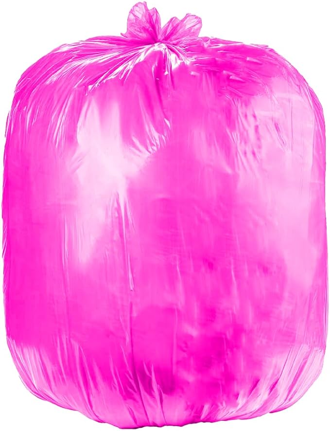 Ultrasac Heavy Duty 55 Gallon Pink Trash Bags - (Value 200 Pack) - 1.5 MIL equivalent Industrial Strength Plastic 37" x 54" for 50-55 Gal Cans -Fits Toter, Rubbermaid Brute, Carlislie Bronco etc.