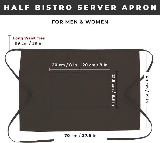 Chef Works Unisex Half Bistro Server Apron