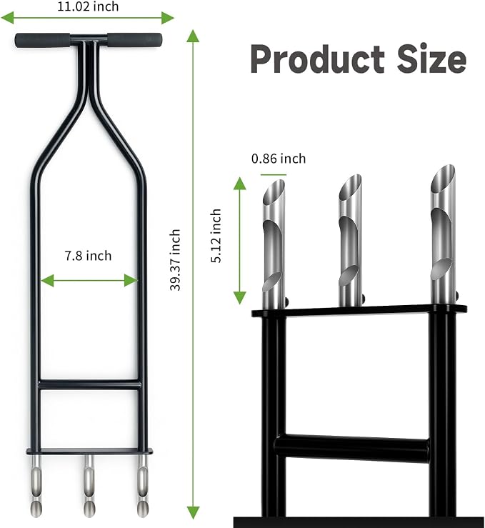 Lawn Aerator Tool, Heavy Duty Core Aerator | Sturdy Yard Aerator, clog free lawn aerator,Ergonomic design does not collide with knees,core lawn aerator 5.12 inches deep