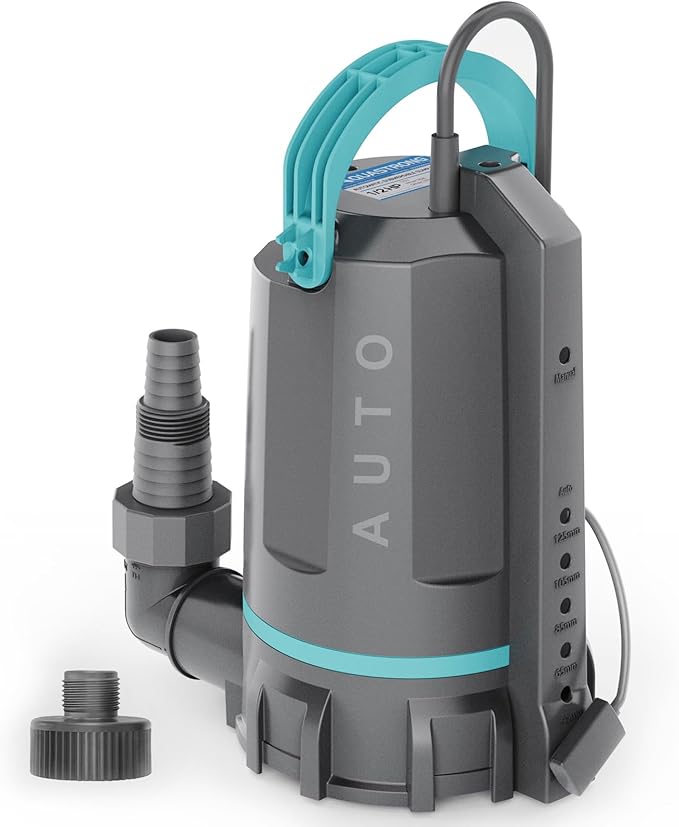 Aquastrong Automatic Sump Pump, 1/2 HP 3159 GPH Submersible Water Pump, Utility Pump High Flow Water Removal for Swimming Pool, Garden Pond, Basement, Window Wells with 10ft Long Power Cord