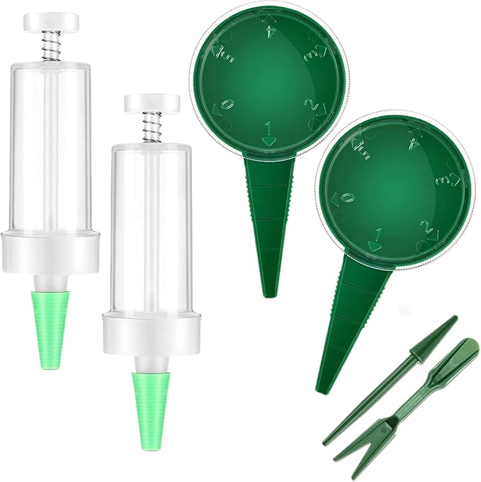 Seeding Tool, Gardening Sower Planter Set of 6, Precision Seed Dispenser, Adjustable Planter Tool for Garden Flowers and Vegetables, Spreader with Seedlings Dibber and Widger