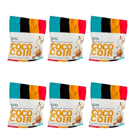 OGO™ Coco Coir Compost Medium – 6-Pack | Pre-Hydrated Coconut Fiber for Composting Toilets (6)