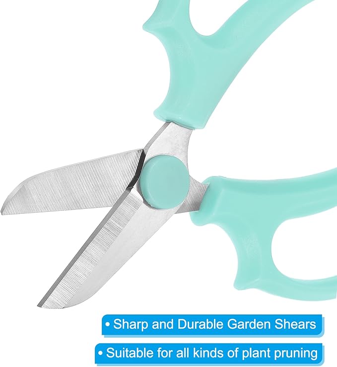 PATIKIL Floral Scissor, 3 Pcs Garden Scissors Floral Shears Gardening Pruning Shears Scissors with Comfort Grip Handle for Plants Trimming, Blue