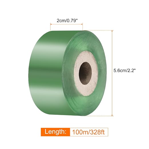 HARFINGTON 4 Rolls Fruit Tree Grafting Tape 2CM x 100M PE Stretchable Garden Grafting Tool Plants Self Adhesive Floristry Film for Floral Tree and Poly Budding, Green