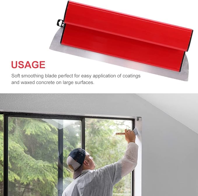 Skimming Blade, Durable Plastering Drywall Skimming Blade, High Grade Semi Flexible Painting Finishing Trowel for Cement and Concrete Wall-Board Wall Plastering Tools(Size:40cm)