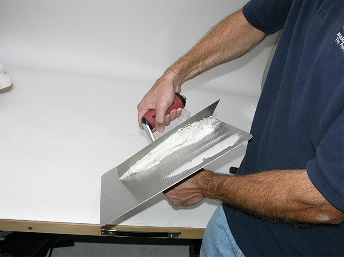 MARSHALLTOWN Hawk, 13Inch Aluminum Blade, Includes Callus Preventer and DuraSoft Handle, Masonry, Drywall, Made in the USA, 1D