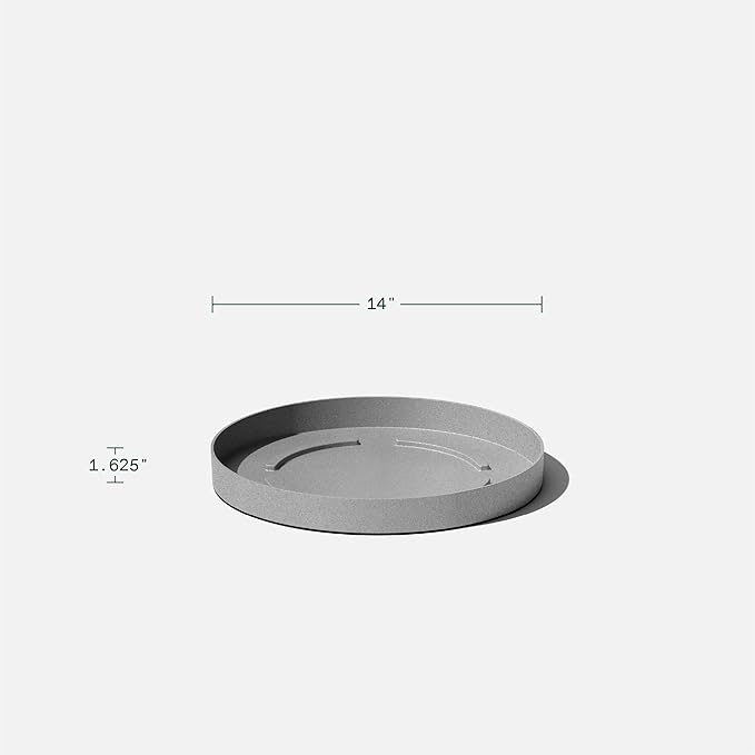 Veradek Mason Series Lima Planter - Round Planter for Indoor or Outdoor Porch/Garden | Made from Plastic-Stone Composite with Drainage Holes | Modern Décor for Succulents, Flowers, Small Plants