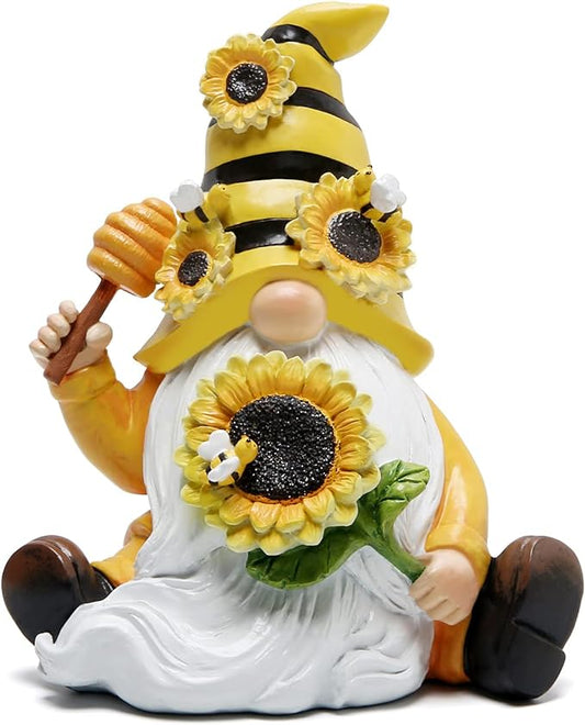 Hodao Bumble Bee Spring Gnome Decorations for Porch, Garden Yard Honey Elf Ornaments World Bee Day Decorations Gifts for Outdoor Garden Decor Birthday Gifts for Mom, Grandma, Women