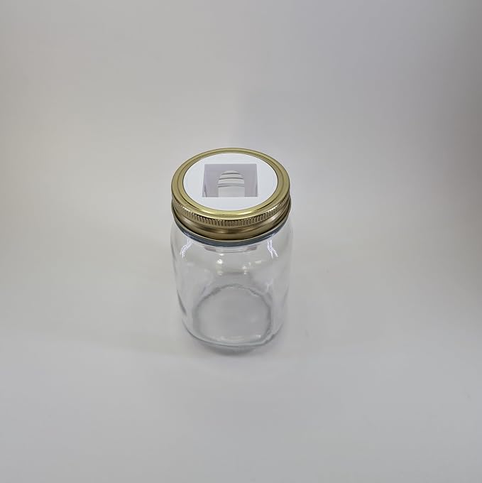Grow Cubes Mason Jar Adapters for Kratky and DWC Gardening/Compatible with Gardyn (10 Mason Jar Regular Mouth adapters)