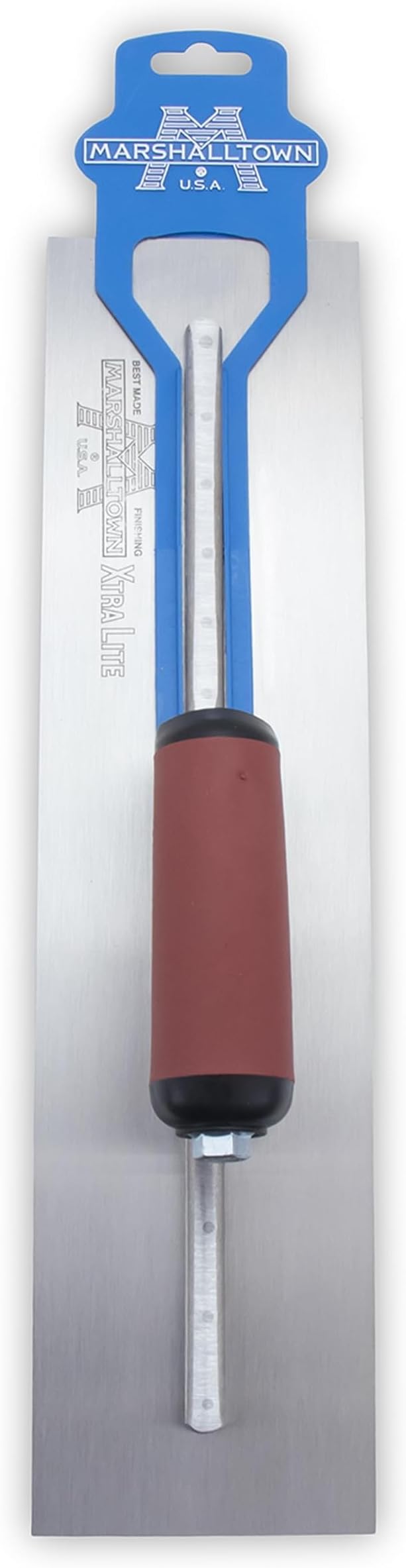 MARSHALLTOWN High Carbon Steel Finishing Trowel, 4 x 20 Inch Concrete, Masonry and Drywall Finishing Tool, Made in the USA, MXS81D