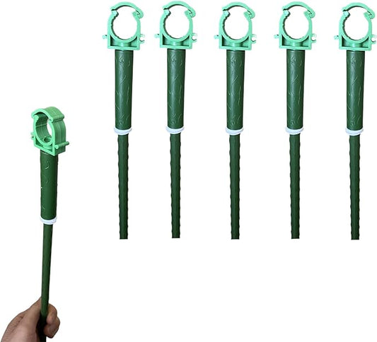 5/8”Garden Hose Holder Brackets to Keep Hose off Lawn Decorative Outdoor Post Garden Hose Support Water Sprinkler Hose Stand Butler Gardening Supplies Hose Guide for Garden Lawn Yard 6pc (SET A)