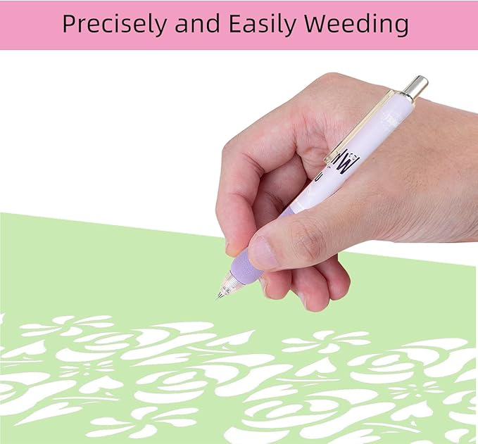 aigHOMnE 6 Piece Pin Pen Weeding Tool for Vinyl, Precision Weeding Pen Tools Quick Air Release Tool Pinpen for Craft Projects Pen Weeder Pokey Tool (6 Piece Random Color)