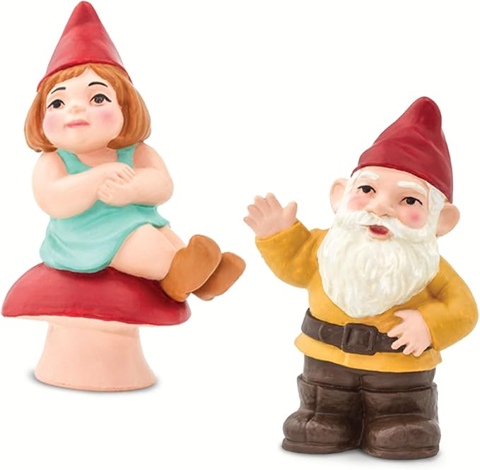 Safari Ltd. Gnome Family TOOB, 6 Mini Figurines, Garden Gnomes and Fairy Garden Accessories, Whimsical Fantasy Figures, Kids Toy Set and Collector Gift, Ages 3+