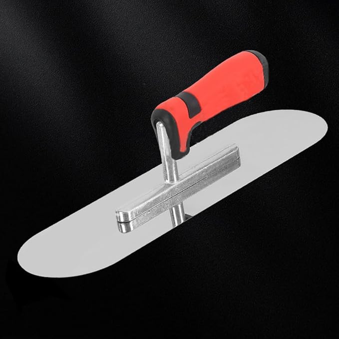 3Pcs Pool Trowel Set Stainless Steel Concrete Tools, Includes 14'' x 4'', 11'' x 4'', 10'' x 3'' Masonry Hand Tool with Soft Grip Handle, Lightweight,Plastering Trowel for Drywall Plastering