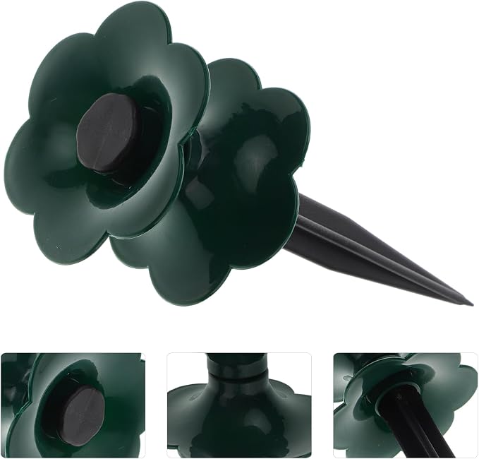 3pcs Garden Hose Guide Spikes Heavy Duty Zinc Coated Rustproof Stakes Sturdy Tops Plant Keeps Garden Hose Beds