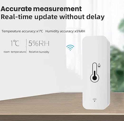 3-Pack WiFi Temperature Humidity Sensor: Indoor Thermometer Hygrometer with App Alert, Free Data Storage Export, Smart Temperature Humidity Monitor for Home Pet Greenhouse, Compatible with Alexa