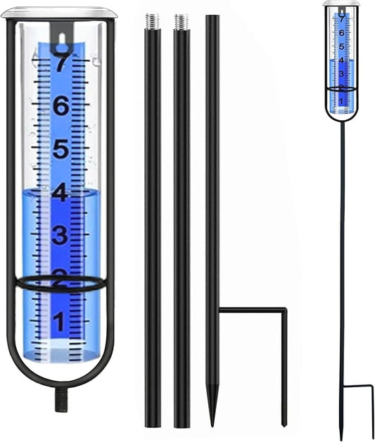 DLUCKY Rain Gauge Outdoor, 38.8'' Freeze Proof Rain Gauge Outdoor with Stake Thickened Rain Gauges Large Clear Numbers Rain Gauges for Yard Rain Measuring Tool for Lawn, Patio, Yard, Garden