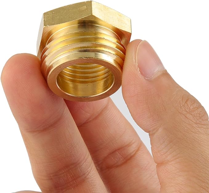 Garden Hose Adapter,3/4" GHT Male to 1/2" NPT Female Connector, Brass Garden Hose Convert Adapter Fitting, Garden Hose Thread to 1/2" Female Pipe Thread (2 Pack 1/2 to 3/4 hose adapter)