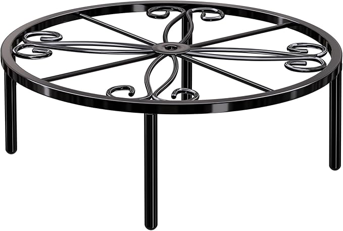 bussdis 10.24IN Short Plant Stand-Heavy Duty Flower Pot Stand, Potted Plant Holder, Anti-rust Metal Plant Pot Shelf for Room Indoor and Outdoor Courtyard, Gardens.