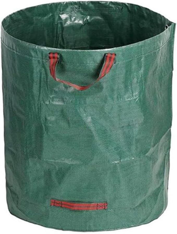Reusable Garden Waste Bag, 80 Gallon Capacity, Heavy Duty with 4 Handles, Green,Collapsible Gardening Containers for Lawn and Leaf Trash,Weed Bag ﻿ (1)