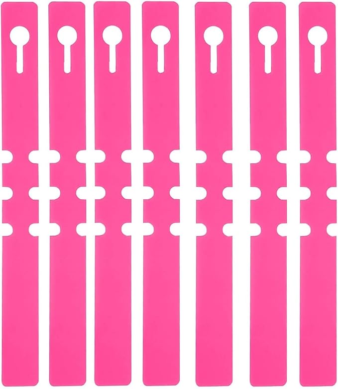 KINJOEK 1200 PCS Pink Plant Labels Tags, Adjustable Wrap Around Waterproof Hanging Garden Tree Tags Plant Loop Tag for Identifying Various Outdoor Nursery Plants Flowers, 2x20cm