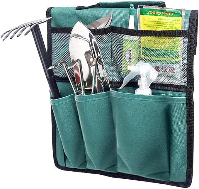 Garden Kneeler Tool Bag Stool Pouch Seat Storage Tote Hanging Organizer, 600D Portable for Outdoor Gardening(Size: 11.81 * 7.48 * 0.19 in) (Green)