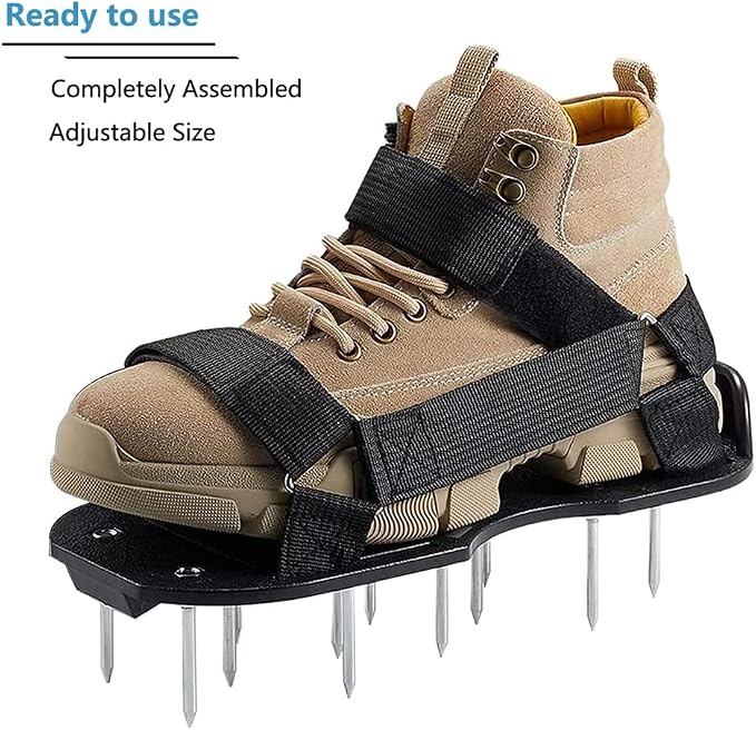 Aerator Shoes, Aerator Lawn Tool, Free-Installation Aerator Lawn Tool, Universal Size Soil Yard Aerator Shoes for Lawn and Yard - No Stainless Steel