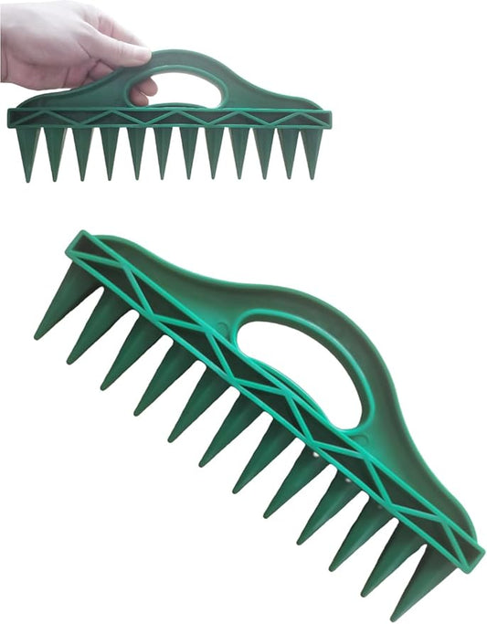 Hand Seeding Punch,Multifunctional Soil Spacer for Planting Seeds,12 Holes Seedlings Dibber,Portable Gardening Tools