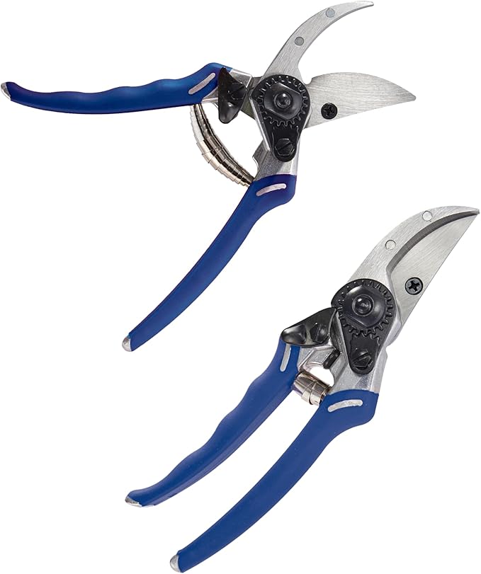 Dramm 18095 ColorPoint Bypass Pro Pruner, Sharp Pruners for Gardening, Heavy Duty Handheld Clippers - Blue