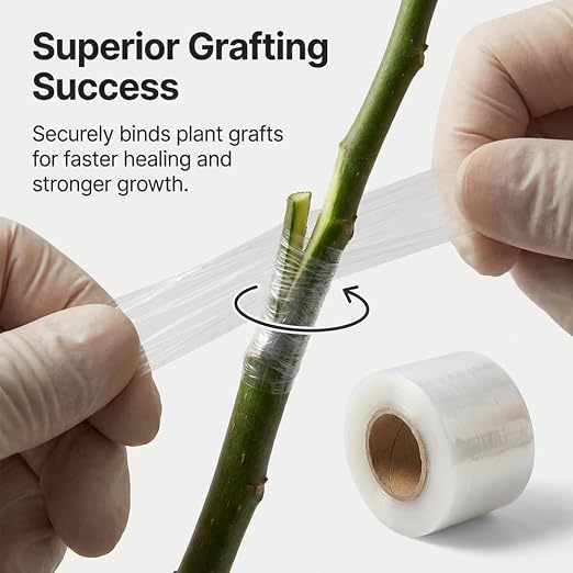 Grafting Tape for Fruit Trees,Stretchable Film,Plants Repair Budding Tape, Length: 150 M, Width： (15 cm)