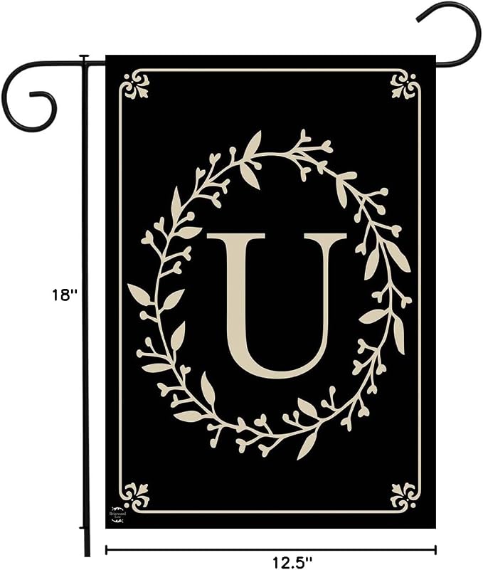 Briarwood Lane Classic Monogram Letter U Garden Flag