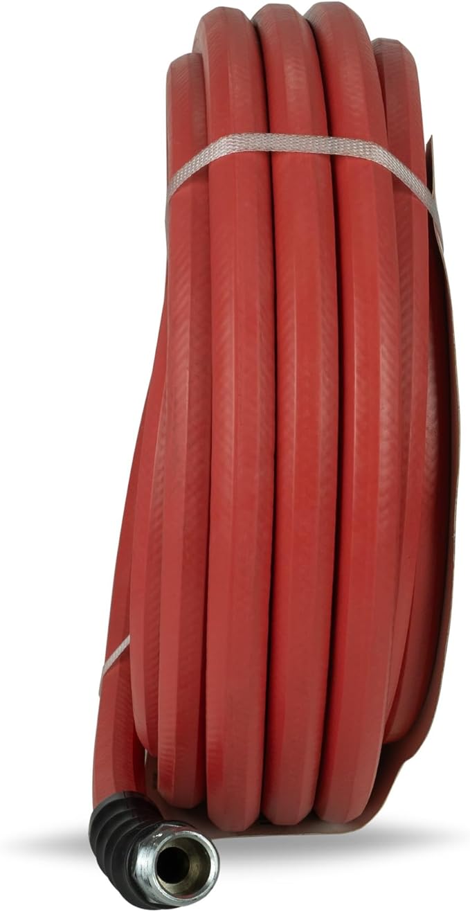 Gilmour Pro Rubber Hot Water Garden Hose – 5/8" x 50', Kink-Resistant, 400 PSI, Brass Fittings, Flexible in Cold, USA Made