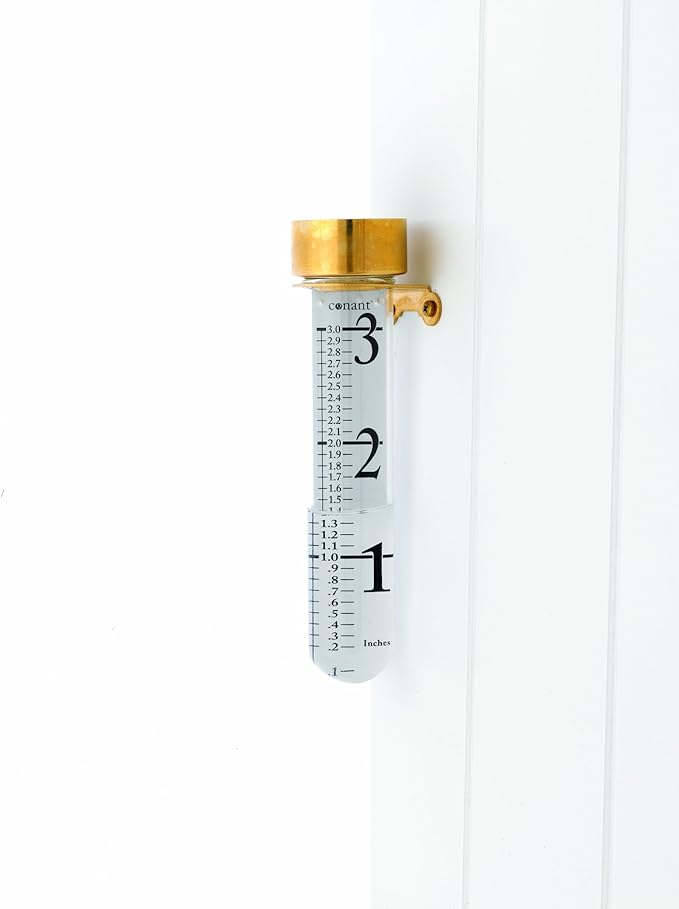 Conant VRG6LFB Vermont Grande View Rain Gauge (Living Finish Brass)