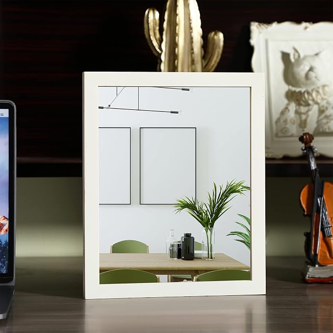 Zonon Flexible Mirror Sheets Self Adhesive Non Glass Mirror Tiles Stickers for Home Wall Decor(10 Pieces,8 x 10 Inches)