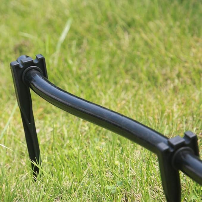 28PCS Soaker Hose Stakes Garden Hose Stake Hose Holder Stake Hose Guide Stake Water Hose Stake1/2inch 1/4inch 5/32inch Black