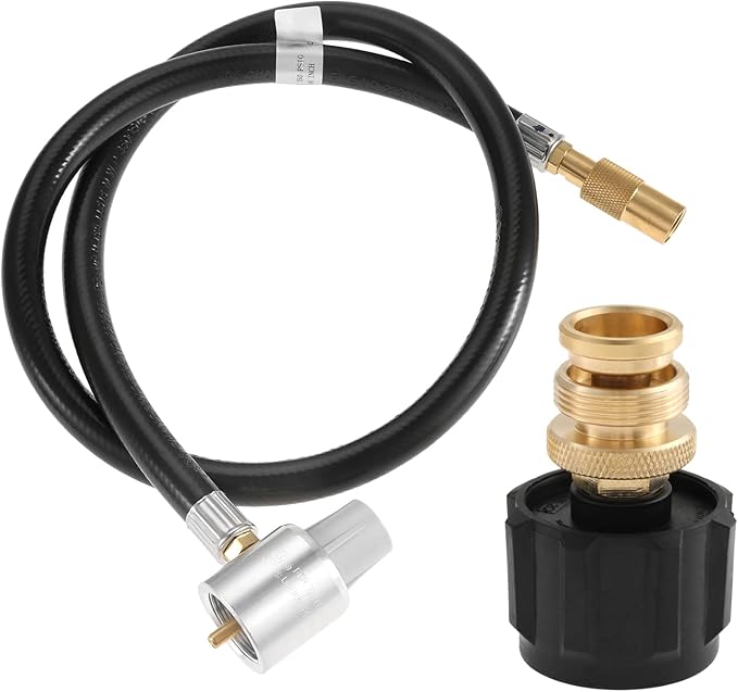 5428A Camp Stove Regulator and 3FT Hose Assembly Compatible with Coleman Guide Series Camp 3-Burner Propane Stoves, Fits 1lb to 20lb Tanks with QCC Type 1 Connector