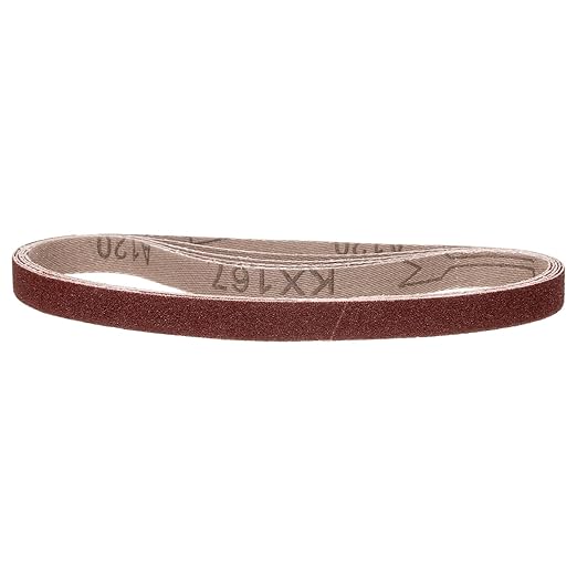 1/2 x 18 Inch Sanding Belt, 10 Pcs 120 Grit Knife Sharpener Belts Work Sharpening for Belt Sander Knife Carving Tool Metal Working
