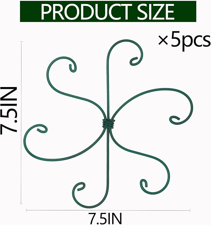 Yohsnor Monstera Plant Stem Support 5 Pcs - 7.5” Indoor Plant Stabilizer Holder for Monstera & Climbing Plants - Durable, Lightweight, Easy to Use for Optimal Growth & Stability - Home Décor Friendly