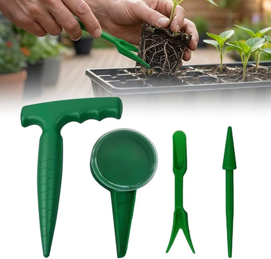 Hand Hold Sowing Seeds Dispenser, Bulb Planting Tool, Handheld Digger, for Planting Small Seeds Seedlings Sowing Seeds Transplanting Plants Planting Bulbs (4Pcs)