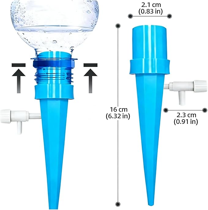 New!Self Watering Spikes for Pots Indoor Plants,Universal Bottle Mouth,Automatic Irrigation Stakes,Slow Release Water Valve,Vacation Proof Drip