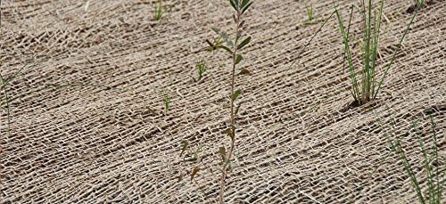 AK Trading CO. Jute Erosion Control, Soil Saver Mesh Blanket - 48" Wide x 5 Yards (15 feet Long) - 60 Sq. Ft. Coverage