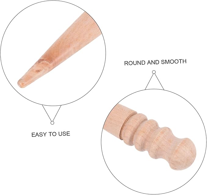 Milisten Mini Garden Seeder Tool Handheld Wooden Dibber for Accurate Seed Planting and Seedling Transplanting User Friendly Gardening Tool for Efficient Sowing and Home Gardening