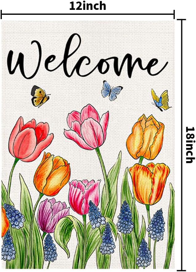 12 Pack Seasonal Garden Flags Set 12x18 Double Sided Burlap, Small Yard Flags for Outside All Seasons, Holiday Outdoor Decorations for Christmas Fall Thanksgiving 4th of July Patriotic Spring Summer