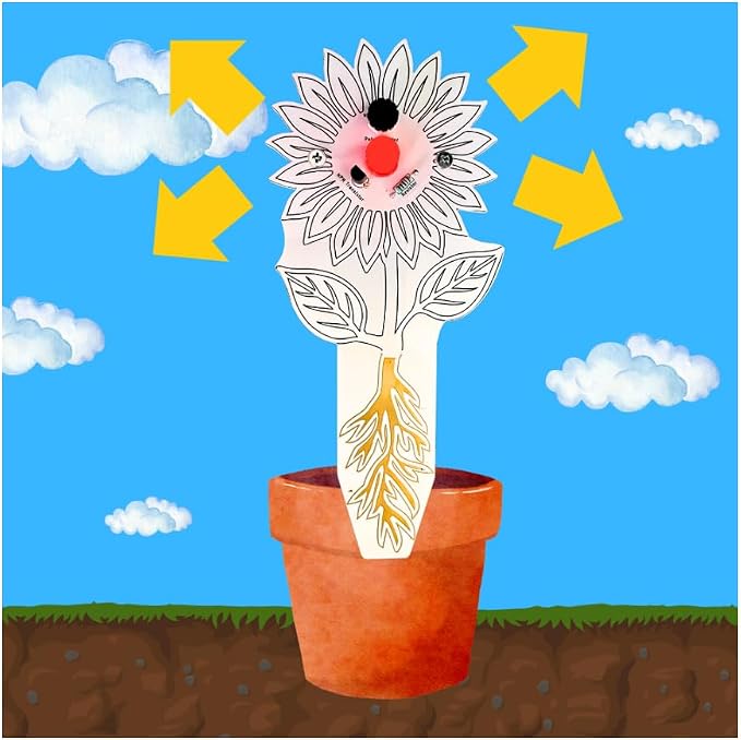 Soil Moisture Sensor Kit – DIY Light-Up Plant Water Indicator with LED, Transistor & Resistor Learning Circuit – Educational Electronics Kit for Beginners