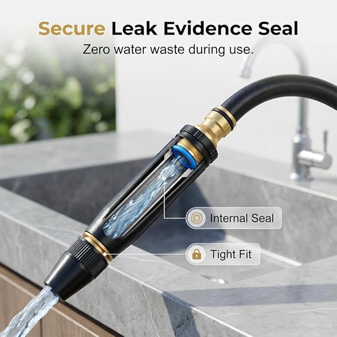 Heavy Duty High Pressure Hose Nozzle, 2026 Upgrade Adjustable Booster Home High Pressure Car Wash Water Gun with Booster Nozzle, Pressure Washer Hose Attachment for Plant Watering Lawn Car (2)