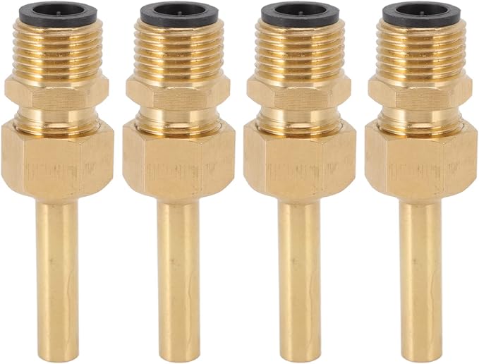 4 PCS Large Hexagonal Fountain Nozzles, Copper Direct Jet Waterscape Nozzle with Male Thread Adapter for Garden Pond Amusement Parks Museum (G1/2)