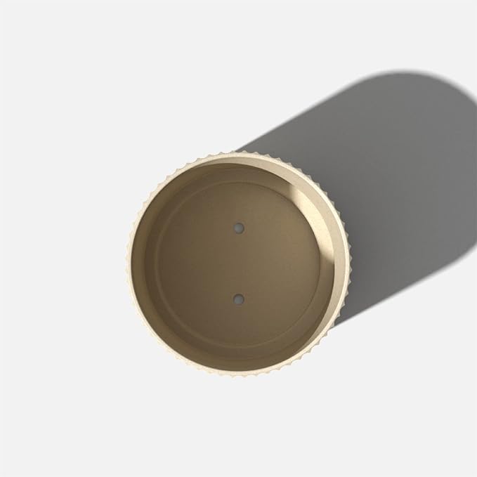 Veradek Demi Series Round Planter for Porch, Patio, Backyard | Durable Plastic-Concrete Material | Modern Décor for Tall Plants, Flowers