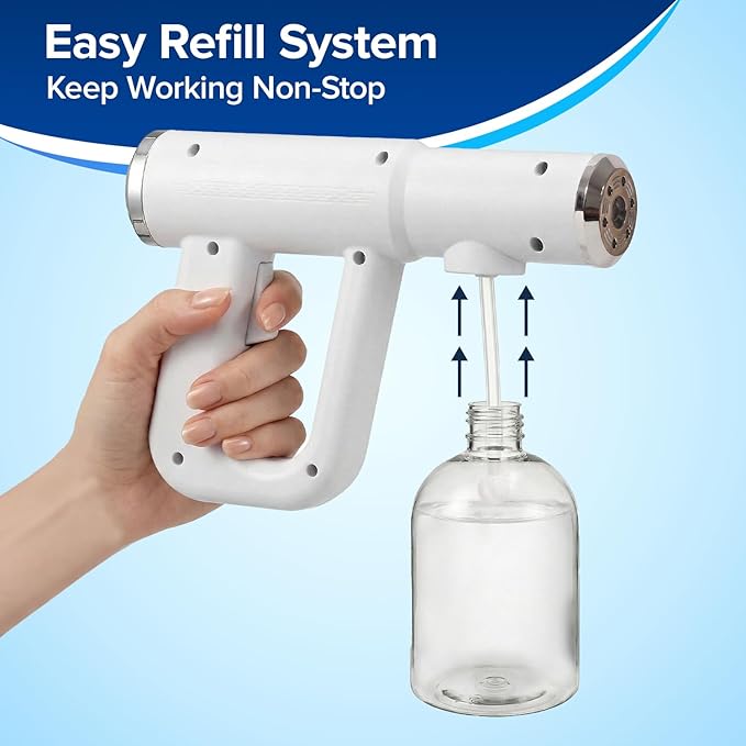 Replacement Spray Bottles for Nano Spray Gun, Water Bottle Spray for Wireless Nano Mist Sprayer, Accessory Bottles for Hair Salon, Plants & Cleaning, Universal Fit Empty Refillable Containers (3 Pack)