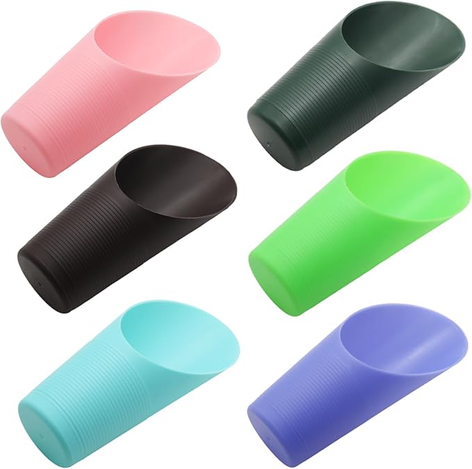 6 PCS Bonsai Soil Scoops, Plastic Garden Shovels, Succulent Bucket Shovel, Colorful Small Gardening Tools, mini Potting Scoopers for Indoor Plants Flower Succulent